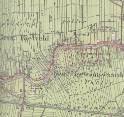 Kaart Bodegraven 1887  met Voorbreed